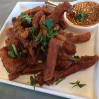 Crispy taro and yam. at Charm Thai Bistro in Oakland