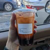 Thai tea boba with oat milk instead of half and half at Biggest Little Boba Shop in Reno