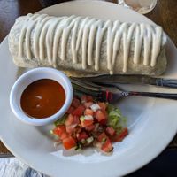 Vegan arabe burrito at Mexico Autentico in Brooklyn