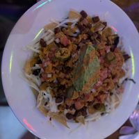 Vegan chorizo nachos   at Mexico Autentico in Brooklyn