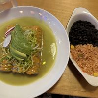 Vegan seitan enchiladas  at Mexico Autentico in Brooklyn