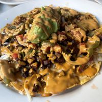 nachos with seitan chorizo  at Mexico Autentico in Brooklyn