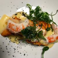 Sweet potato and faux shrimp  at Copenhagen in Valencia