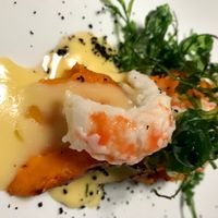 Sweet potato and faux shrimp  at Copenhagen in Valencia