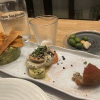 Starters of tasting menu  at Copenhagen in Valencia