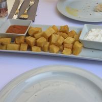 patatas bravas with vegan alli olí at Copenhagen in Valencia