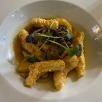 Vegan Gambas in spicy garlic oil  at Copenhagen in Valencia