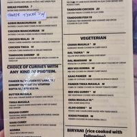 Menu at Tandoori Express in Oakhurst