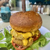 No-chicken burger  at Sokko Happy Food in Heredia