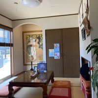 Japanese seating  at Neo Shalom in Beppu