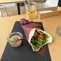 Falafel wrap with lemonade   at lilla in Awaji