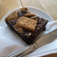 Vegan Biscoff Brownie  at The Lavender House Cafe in Bromley
