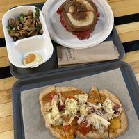 Mushrooms, Reuben, and flatbread  at Gladys  in Edgewater