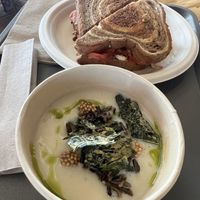 Reuben and soup   at Gladys  in Edgewater
