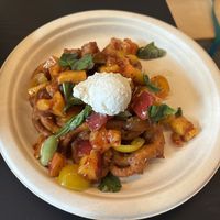 Tomato funnel cake  at Gladys  in Edgewater