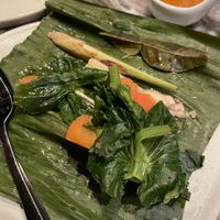 They offered us the veggies from the fish entree without the fish. It was $16 for a few pieces of vegetables    at Wayan in New York City