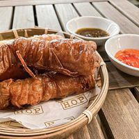 Prawn spring roll at H.O.P House on Peel in Hong Kong Island