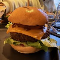 Vegan burger  at krisp in Selfoss