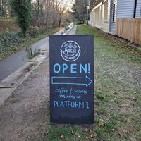 Sign from the footpath at Boxcar Coffee & Yard - Food Stand in Aberdeen