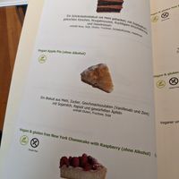 vegan menu at Caféhaus Siesmayer in Frankfurt