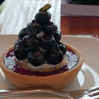 The vegan blueberry tart at Caféhaus Siesmayer in Frankfurt
