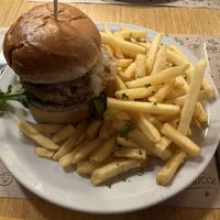 Vegan lentil burger  at Finnegan in Villa La Angostura