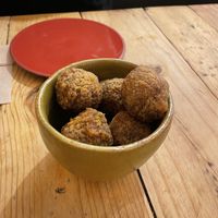 mushroom balls  at Atabalats in Barcelona