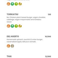 Fully vegan burger section at Atabalats in Barcelona