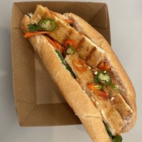 Vegan banh mi  at Hepburn Harvest Vietnamese Kitchen in Daylesford