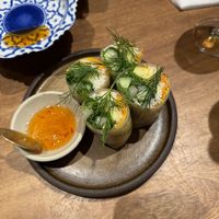 Vegan spring rolls   at Chompoo in Tokyo