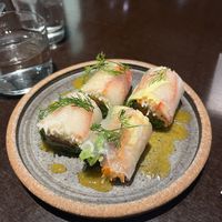 Spring rolls with strawberry   at Chompoo in Tokyo