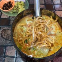 Vegetarian Khao soi  at The Coconut Shell in Chiang Mai