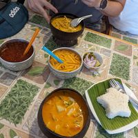 Left tea is the lemon tea. at The Coconut Shell in Chiang Mai