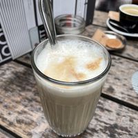 Soy milk latte  at Louie Louie in Amsterdam