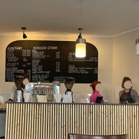 counter & menu at Café Lux in Leipzig