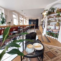 Interior (also has a couple of outdoor tables) at Café Lux in Leipzig