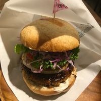 burger at Vegginy in Kyoto