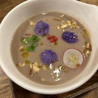 The soup, very nice flavors throughout   at Vegginy in Kyoto