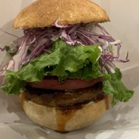 The burger. Roll was deliciouss  at Vegginy in Kyoto