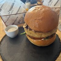 Chickpea burgerrs  at Flavours Spot in Setubal