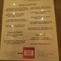 Menu at Bar Vegan in Albany