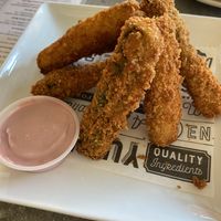Fried zucchini   at Bar Vegan in Albany