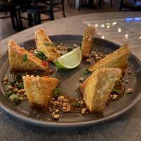 Golden Triangles (tofu)  at Bar Vegan in Albany