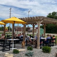 Outdoor seating-front  at Evexia in Aurora