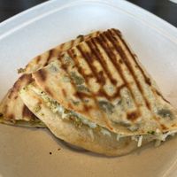 Vegan breakfast pesto panini  at Evexia in Aurora
