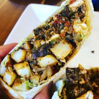 Chorizo breakfast burrito! at Beach'n SF in San Francisco
