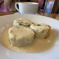 Hashcakes with vegan cheeze   at Beach'n SF in San Francisco