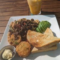 Hash browns and scramble at Beach'n SF in San Francisco