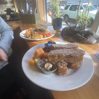 French toast sticks, tofu scramble with sausage  #Veganuary at Beach'n SF in San Francisco