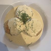 cheesy hash cakes  at Beach'n SF in San Francisco